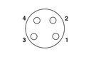 Buchse - Sensorkabel, 4pol., Buchse gerade M8 4pol., 5m